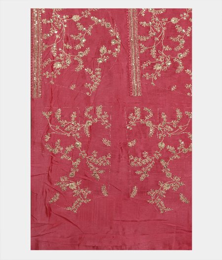  Pink Organza Printed Saree T2319283