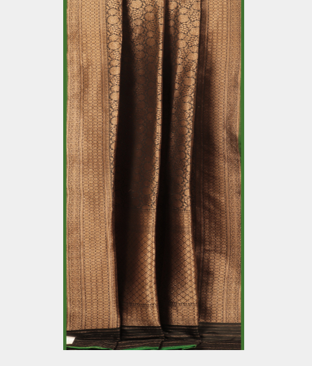 Black Banaras Silk Saree T2302572