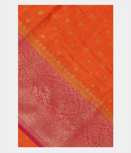 Rust Banaras Tussar Saree T232942-image