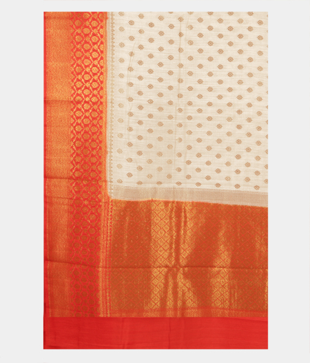 White Banaras Tussar Saree T2329394