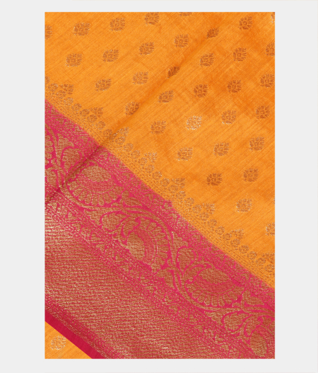Yellow Banaras Tussar Saree T232917-image