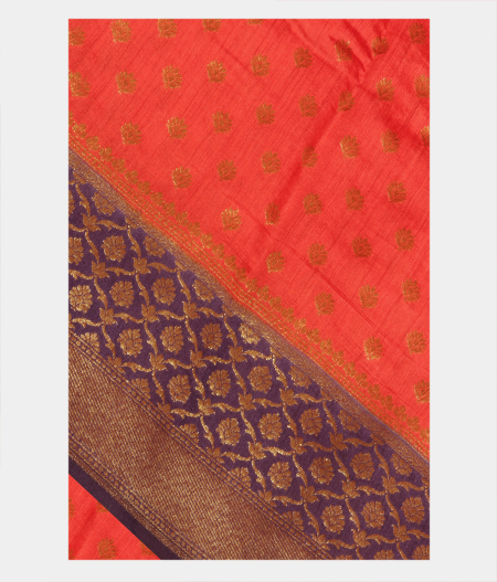 Red Banaras Tussar Saree T232915-image