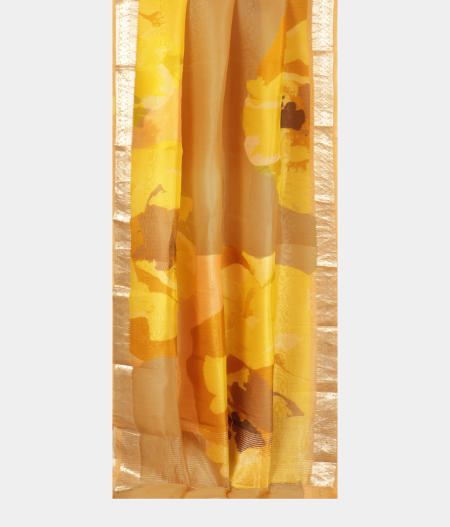 Beige Kora Organza Printed Saree T2326422