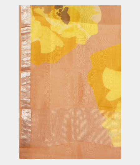 Beige Kora Organza Printed Saree T2326424