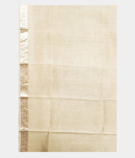 Off White Kora Organza Printed Saree T2326402