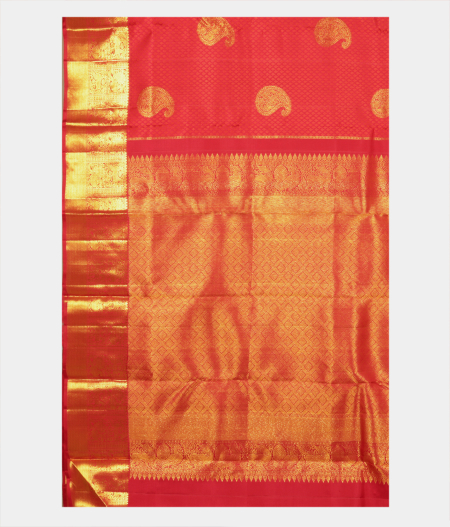 Red Handwoven Kanjivaram Silk Saree T2306254