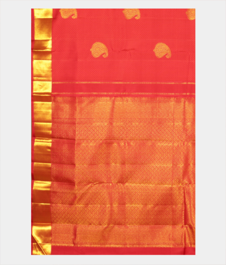 Red Handwoven Kanjivaram Silk Saree T2306994