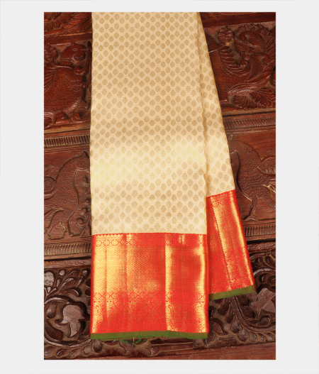 Off White Handwoven Kanjivaram Silk Saree T231238-image