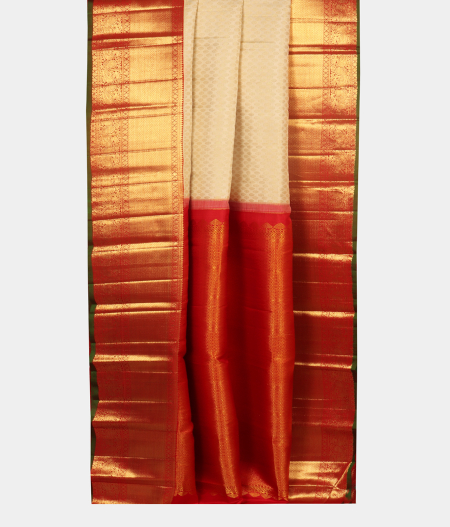 Off White Handwoven Kanjivaram Silk Saree T2312382