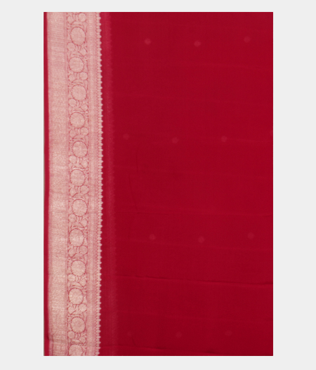 Pinkish Red Georgette Silk Saree T2224343
