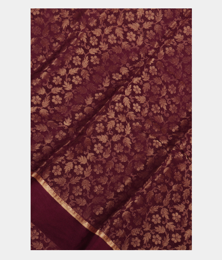 Burgundy Crepe Silk Saree T187582-image