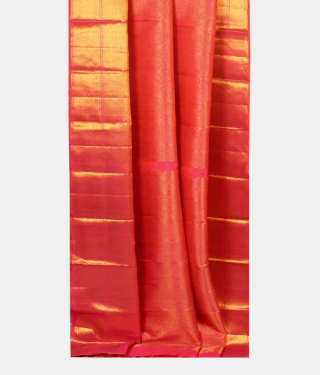 Pinkish Orange Handwoven Kanjivaram Silk Saree T2317632