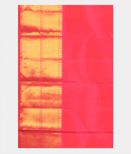 Pinkish Orange Handwoven Kanjivaram Silk Saree T2317633