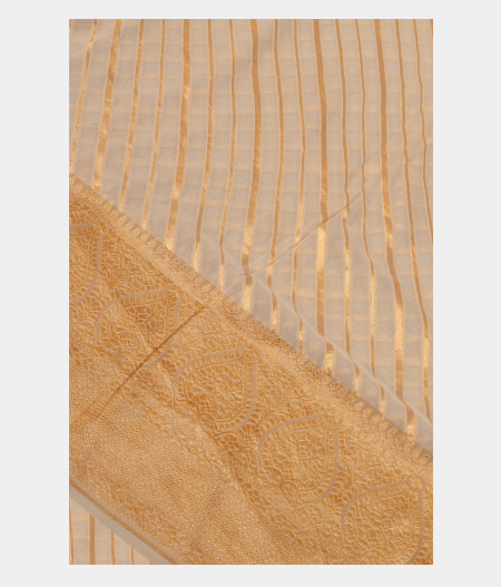 Off-White Banarasi Georgette Silk Saree T214110-image