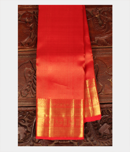 Red Handwoven Kanjivaram Silk Saree T231748-image