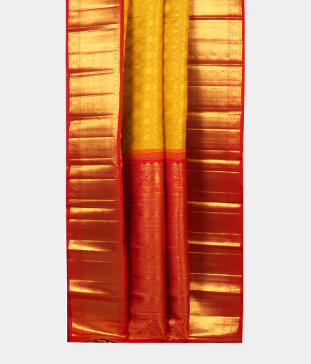 Greenish Yellow Handwoven Kanjivaram Silk Saree T2318102