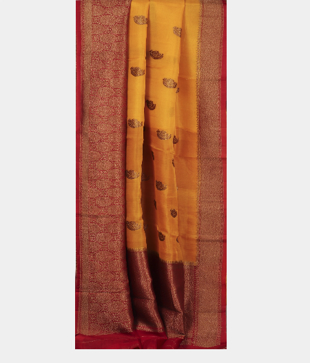 Yellow Banaras Organza Saree T2228222