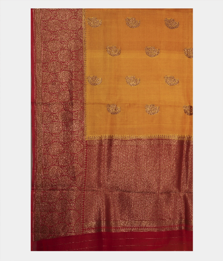 Yellow Banaras Organza Saree T2228224