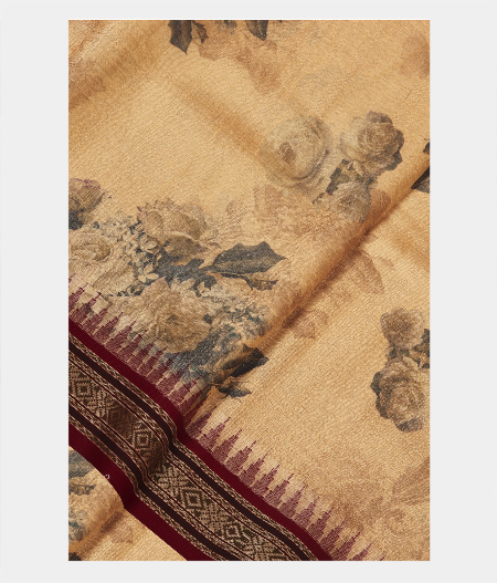 Beige Vidarbha Tussar Saree T205188-image