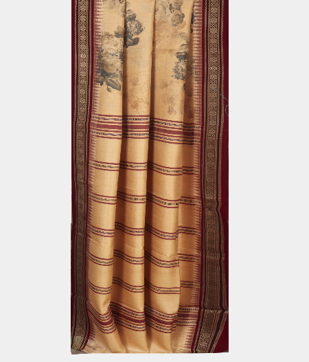 Beige Vidarbha Tussar Saree T2051882