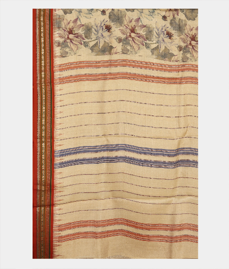 Beige Vidarbha Tussar Saree T2160504