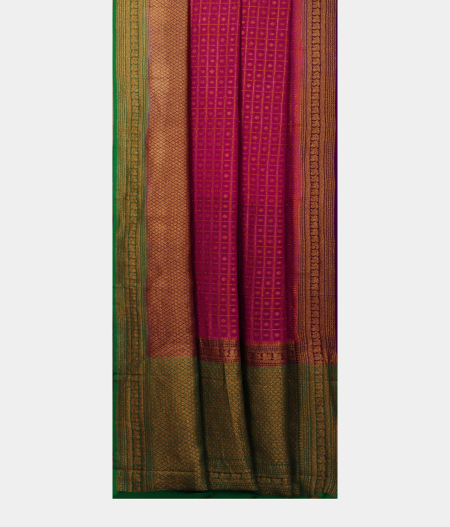 Magenta Banarasi Georgette Silk Saree T2342322