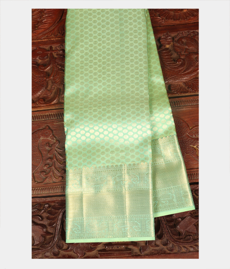 Green Handwoven Kanjivaram Silk Saree T231224-image