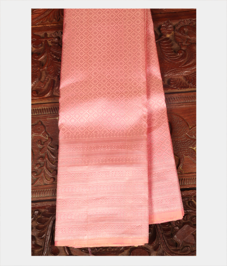 Light Salmon Pink Handwoven Kanjvaram Silk Saree T229813-image