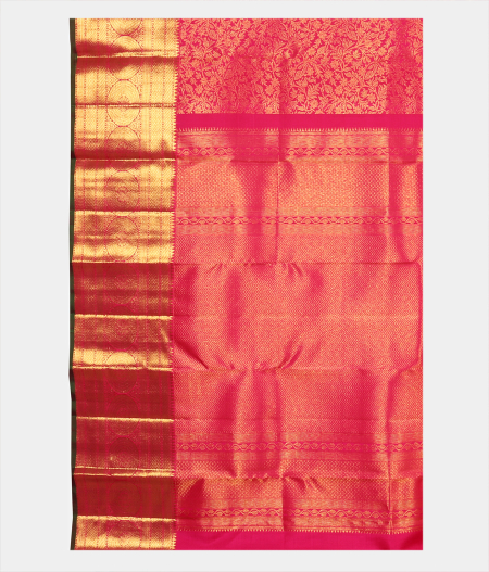 Pink Handwoven Kanjivaram Silk Saree T2317454