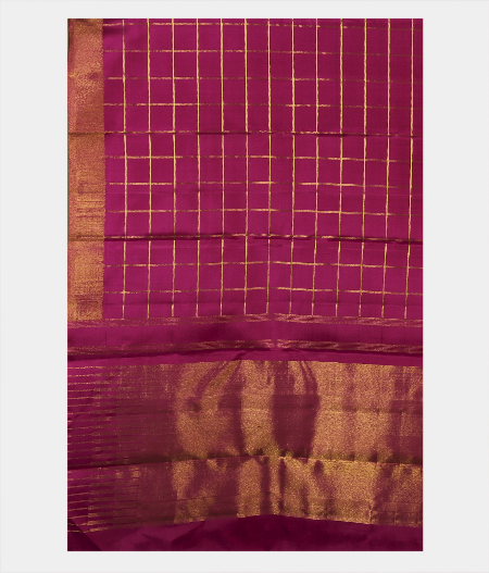 Purple Handwoven Kanjivaram Silk Saree T2304644