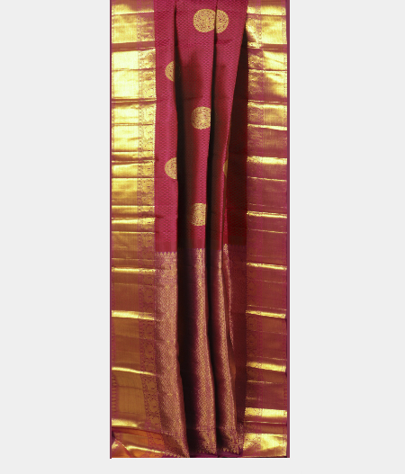 Maroon Handwoven Kanjivaram Silk Saree T2306322