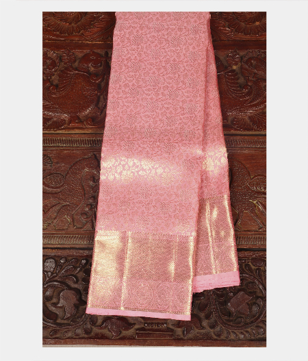 Light Pink Handwoven Kanjivaram Silk SareeT231758-image