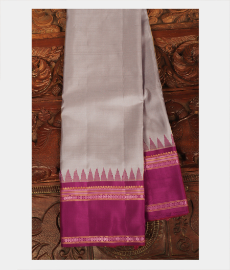 Grey Handwoven Kanjivaram Silk Saree T230472-image