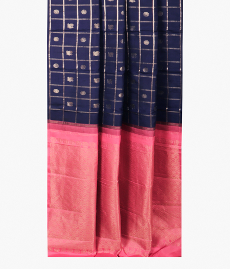Blue Handwoven Kanjivaram Silk Saree T2122862
