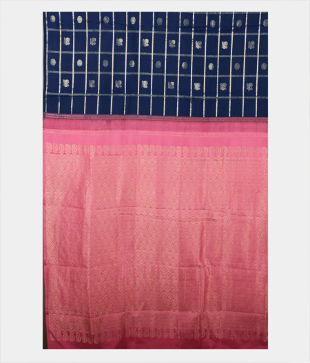 Blue Handwoven Kanjivaram Silk Saree T2122864