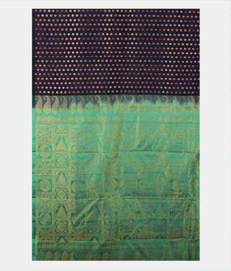 Midnight Blue Handwoven Kanjivaram Silk Saree T2120904