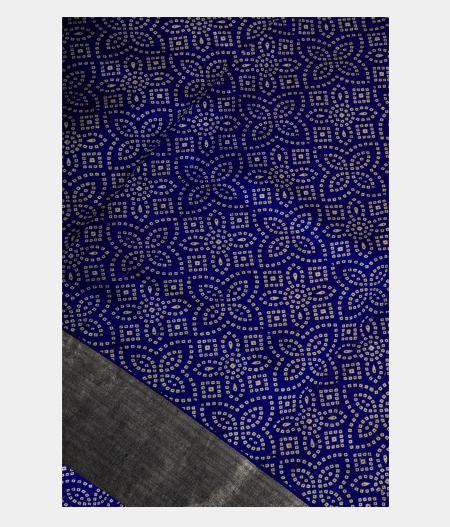 Blue Tussar Printed Saree T190884-image