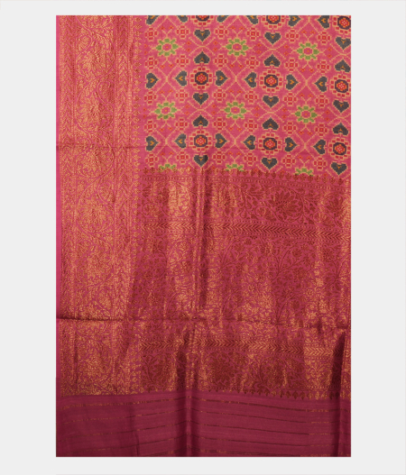 Pink Tussar Printed Saree T2286504