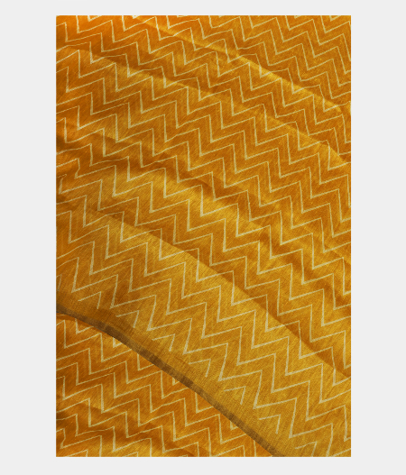 Yellow Linen Printed Saree T233319-image