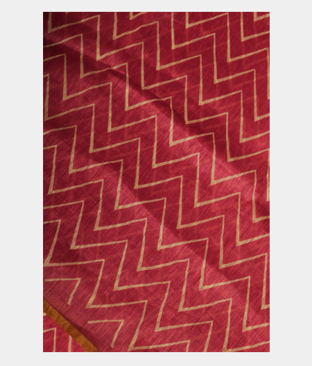 Pinkish Red Linen Printed Saree T233320-image