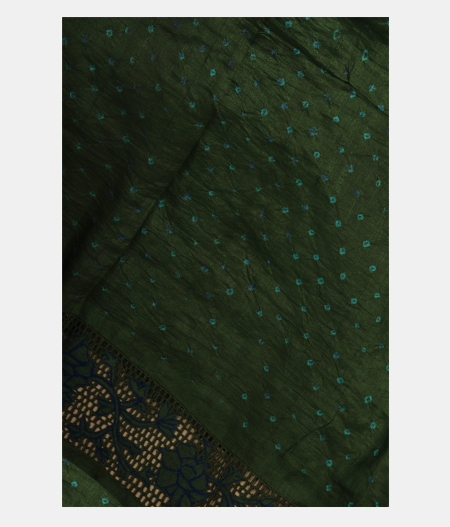 Green Tussar Cut Work Saree T226564-image