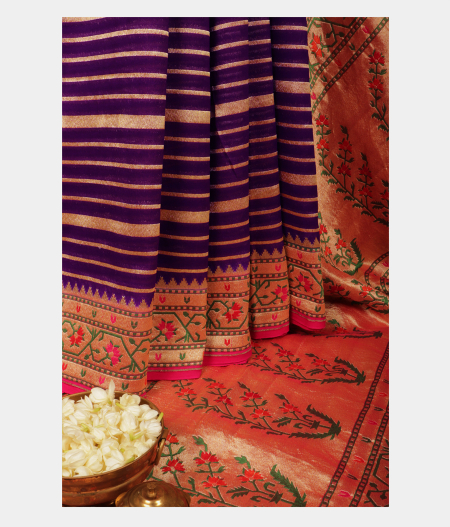Black georgette saree with Banarasi borders – Threads