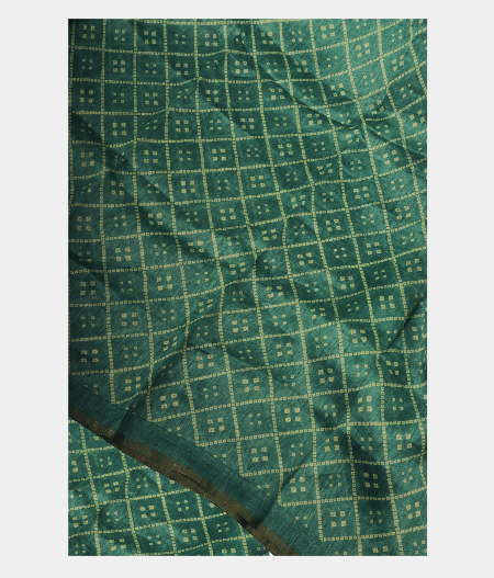 Turquoise Blue Linen Printed Saree T233291-image