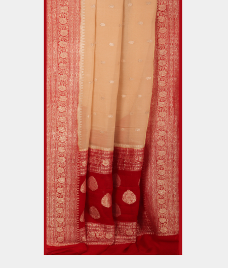 Beige Georgette Silk Saree T2335892