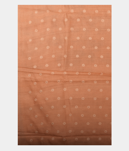 Light Peach Tussar Printed Saree T2285993