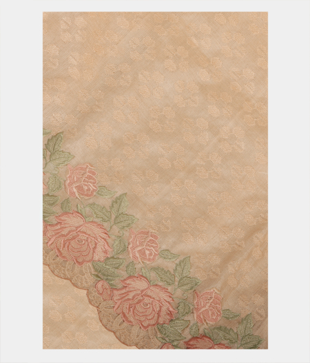 Cream Tussar Embroidery Saree T220894-image