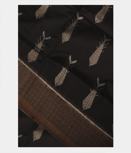 Black Orissa Silk Saree T98817-image