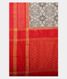 White Ikat Silk Saree T2316175