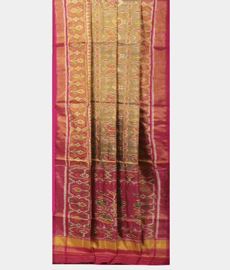 Grey  Patola Silk Saree T2133442