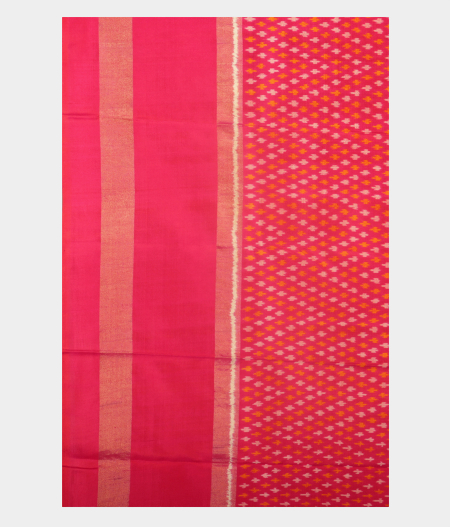 White Ikat Silk Saree T2351233